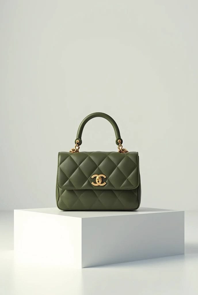 Olive Quilted Mini Handbag