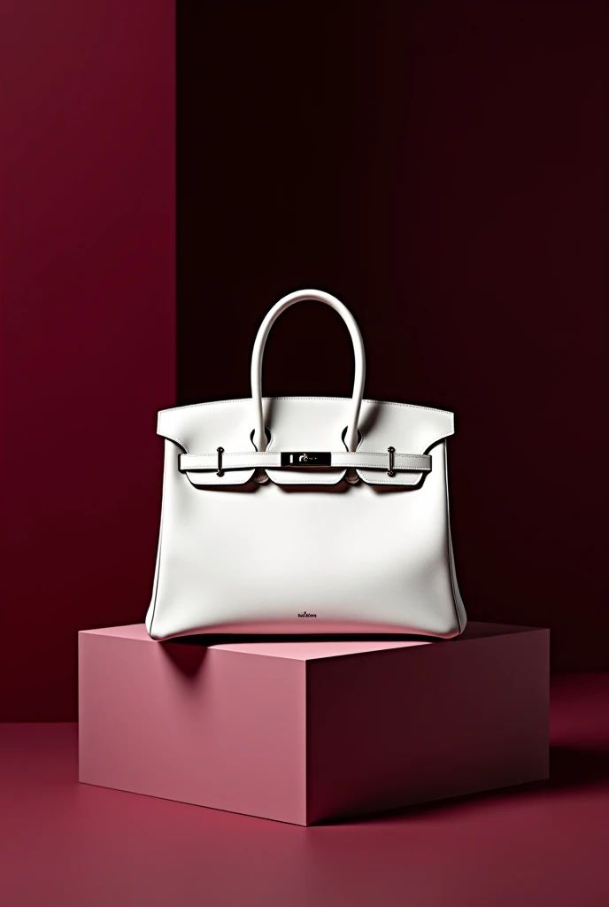 Ivory Belted Statement Handbag
