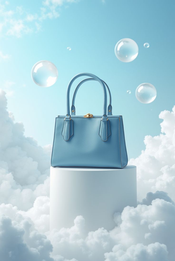 Sky Blue Luxury Handbag