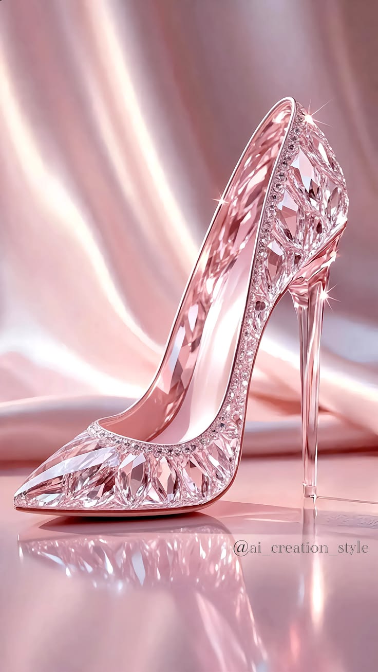 Rose Crystal Sculpted Pumps