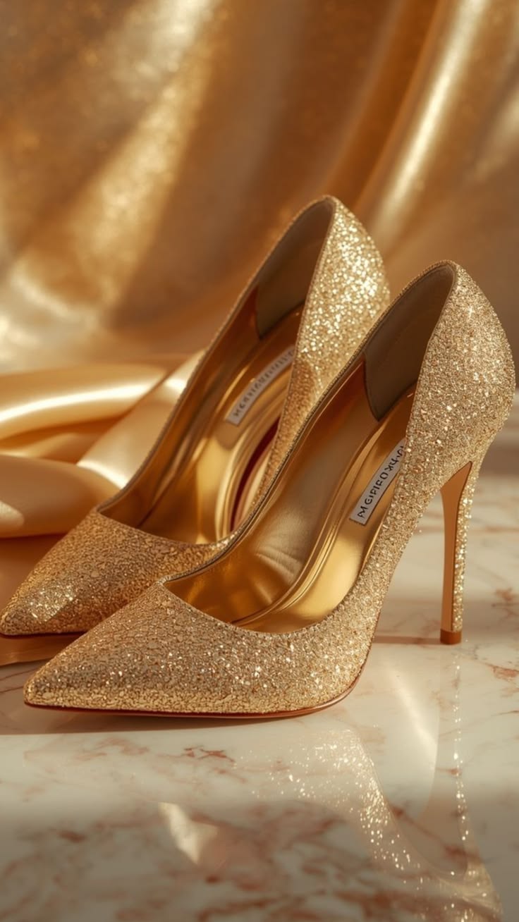 Golden Radiance Statement Pumps