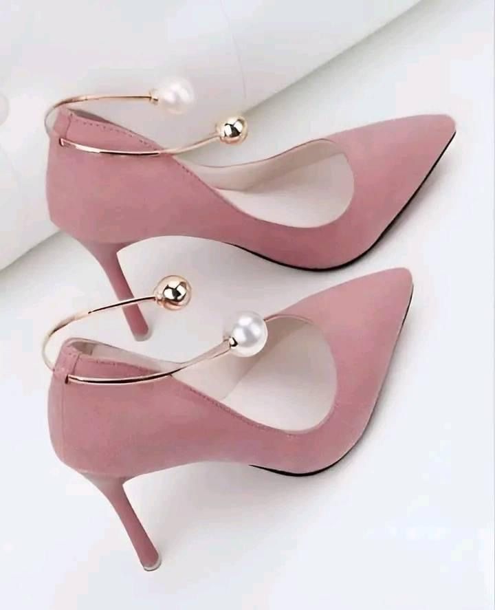 Dusty Rose Mary Jane Pumps — Crystal Detail