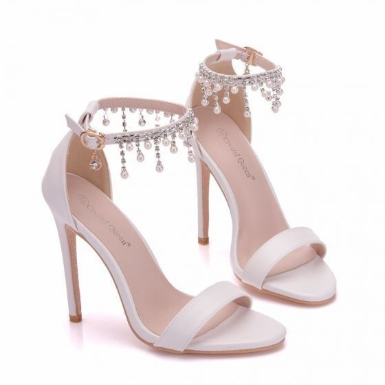 Blush Crystal Fringe Stilettos