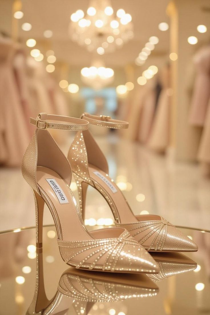 Sparkling Glitter Heels for Special Occasions — Detail View
